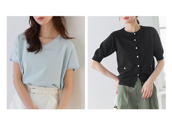 プチプライス　接触冷感とウォッシャブル機能で快適に着こなす上品ニットカーディガンとフレンチドルマンニット ピエロ(Pierrot)の通販 おすすめ人気トレンドファッション通販アイテム 人気、トレンドファッション・服の通販 founy(ファニー) ファッション Fashion レディースファッション Fashion for Women トップス・カットソー Cut & Sew Tops ニット Knit Tops & Sweaters カーディガン・羽織り Layered Style Cardigans 送料無料 Free Shipping ウォッシャブル Machine Washable スリーブ Sleeve, Long Sleeve / Short Sleeve フレンチ French, French Style プチプライス・低価格 Affordable / Budget Price リラックス Relax, Relaxed Fit エレガント 上品 Elegant シンプル Simple, Minimal フロント Front, Front Design メタル Metal, Metal Parts 羽織 Haori, Light Jacket |ID:crp329100000227999