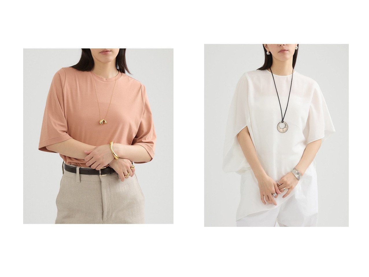 上質な素材と洗練されたシルエットで魅せる大人のTシャツとアシンメトリーブラウス カオス(Chaos)の通販 おすすめ人気トレンドファッション通販アイテム インテリア・キッズ・メンズ・レディースファッション・服の通販 founy(ファニー) 　ファッション　Fashion　レディースファッション　Fashion for Women　トップス・カットソー　Cut & Sew Tops　シャツ・ブラウス・オフィスカジュアル　Elegant Blouses & Button-Ups　ロングTシャツ・Tシャツ　Longline T-Shirts & Tees　カットソー・ベーシックTシャツ　Cut-and-Sewn Tops / Stretch Tees & Basics　コンパクト　Compact, Small Size　ショート　Short, Short Length　シルケット　Silket, Silky Cotton　シンプル　Simple, Minimal　スリーブ　Sleeve, Long Sleeve / Short Sleeve　ドレープ　Drape, Draping Fabric　新作・新入荷　New Arrivals / New In　ホワイト系　White　レッド系　Red　ブラウン系　Brown　ブラック系　Black　|ID:crp329100000228017