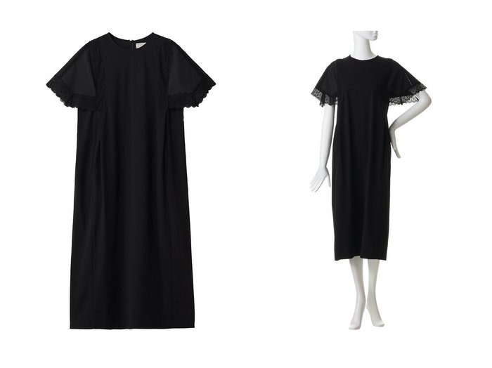 透かしレースとハンカチーフスリーブが映えるエレガントなワンピース マリリンムーン(MARILYN MOON)の通販 おすすめ人気トレンドファッション通販アイテム 人気、トレンドファッション・服の通販 founy(ファニー) ファッション Fashion レディースファッション Fashion for Women ワンピース Dresses チュニック Tunic Tops & Dresses エレガント 上品 Elegant カットソー Cut and Sewn Top スリーブ Sleeve, Long Sleeve / Short Sleeve チュニック Tunic, Long Top ハンカチ Handkerchief, Hanky バランス Balance, Style Balance モダン Modern, Contemporary レース Lace, Lace Fabric ロング Long, Long-Length 夏 Summer 新作・新入荷 New Arrivals / New In 透かし Cut-Out, Lacework |ID:crp329100000228021