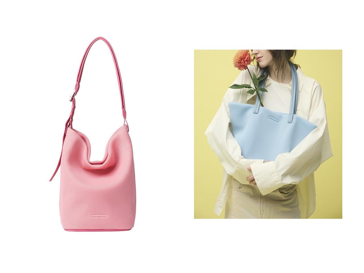 軽やかなメッシュとレザーの異素材が映えるデイリーに活躍するトートバッグコレクション objcts.io(オブジェクツアイオー)の通販 おすすめ人気トレンドファッション通販アイテム インテリア・キッズ・メンズ・レディースファッション・服の通販 founy(ファニー) 　ファッション　Fashion　レディースファッション　Fashion for Women　バッグ　Bags　ユニセックス　Unisex, Genderless　クッション　Cushion, Throw Pillow　ミックス　Mix, Mixed Style　メッシュ　Mesh, Net Fabric　再入荷　Restock / Back in Stock　軽量　Lightweight, Ultra Light　ビジネス 仕事 通勤　Business / Work / Commuting　ブラック系　Black　グレー系　Gray　グリーン系　Green　レッド系　Red　ブルー系　Blue　|ID:crp329100000228028