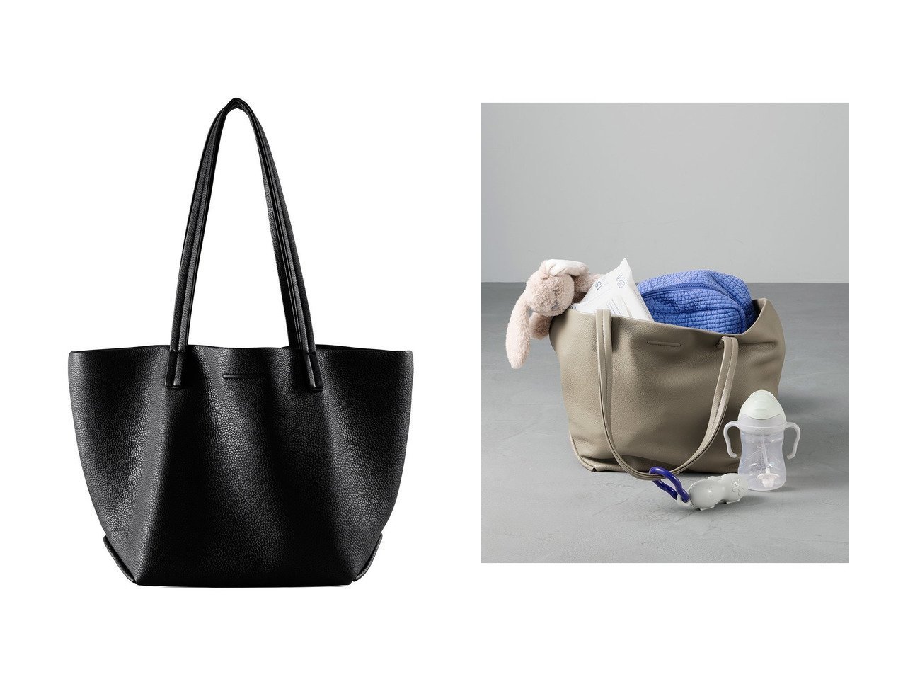 防水レザーと機能性を備えた上品で使いやすいデイリートートバッグ objcts.io(オブジェクツアイオー)の通販 おすすめ人気トレンドファッション通販アイテム インテリア・キッズ・メンズ・レディースファッション・服の通販 founy(ファニー) 　ファッション　Fashion　レディースファッション　Fashion for Women　バッグ　Bags　ユニセックス　Unisex, Genderless　クッション　Cushion, Throw Pillow　ベーシック　Basic, Essential　マグネット　Magnet, Magnetic Closure　ラップ　Wrap, Wrap Design　ビジネス 仕事 通勤　Business / Work / Commuting　ブラック系　Black　ホワイト系　White　ベージュ系　Beige　グレー系　Gray　|ID:crp329100000228031