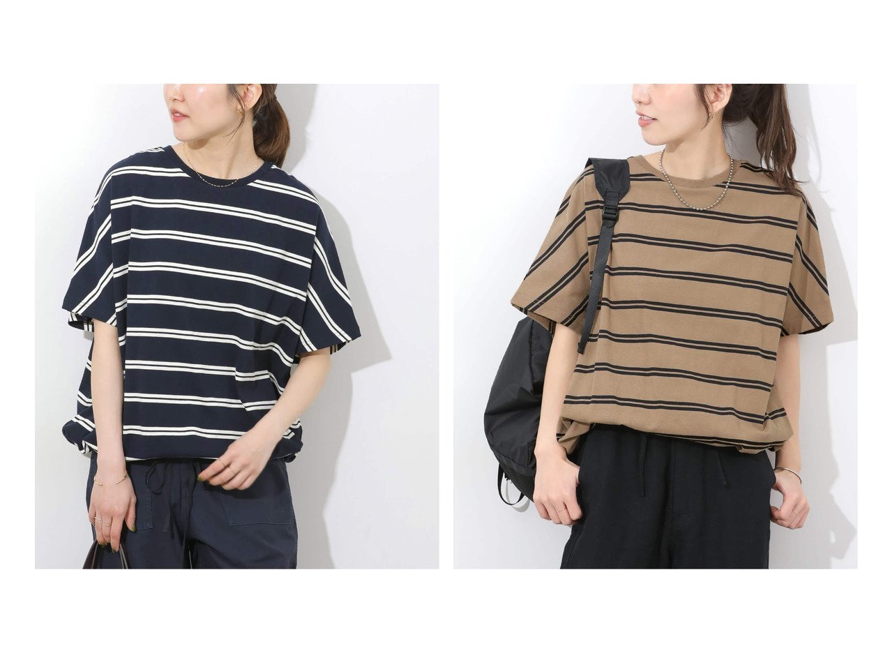 ドライな着心地とすっきり見えを叶えるフレンチスリーブボーダーTシャツ JOURNAL STANDARD relume(ジャーナルスタンダードレリューム)の通販 おすすめ人気トレンドファッション通販アイテム インテリア・キッズ・メンズ・レディースファッション・服の通販 founy(ファニー) 　ファッション　Fashion　レディースファッション　Fashion for Women　トップス・カットソー　Cut & Sew Tops　シャツ・ブラウス・オフィスカジュアル　Elegant Blouses & Button-Ups　ロングTシャツ・Tシャツ　Longline T-Shirts & Tees　2026年　2026　2026春夏・S/S　Spring/Summer 2026 SS26　スリーブ　Sleeve, Long Sleeve / Short Sleeve　ノースリーブ　Sleeveless, No-Sleeve　フレンチ　French, French Style　ボックス　Boxy, Box Shape　ボーダー　Border, Stripe　リボン　Ribbon, Bow　夏　Summer　ブルー系　Blue　ブラック系　Black　ベージュ系　Beige　|ID:crp329100000228045