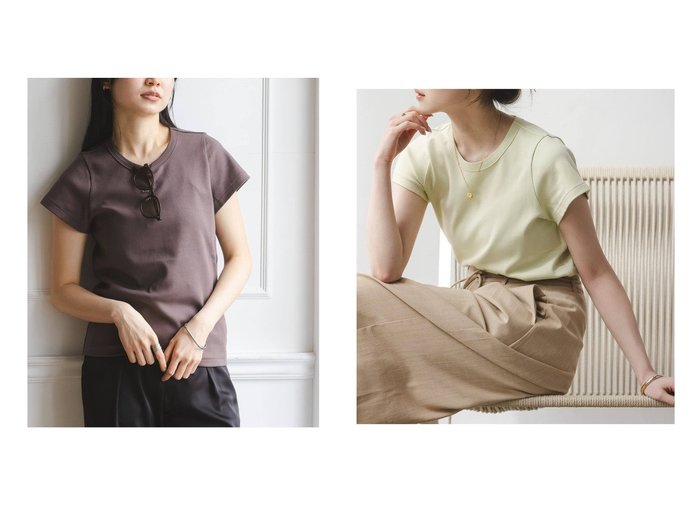 上質な素材感とすっきりシルエットが魅力のコンパクトTシャツ NOBLE(ノーブル)の通販 おすすめ人気トレンドファッション通販アイテム インテリア・キッズ・メンズ・レディースファッション・服の通販 founy(ファニー) https://founy.com/ ファッション Fashion レディースファッション Fashion for Women トップス・カットソー Cut & Sew Tops シャツ・ブラウス・オフィスカジュアル Elegant Blouses & Button-Ups ロングTシャツ・Tシャツ Longline T-Shirts & Tees シンプル Simple, Minimal |ID:crp329100000228049