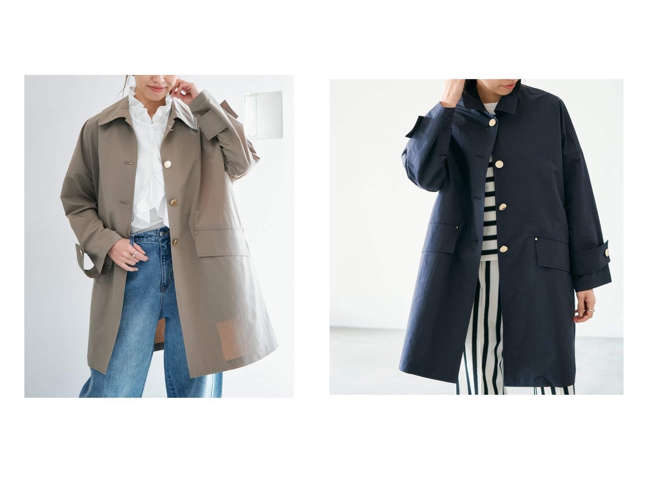 上品なAラインと軽やかな撥水素材が魅力のショートコート MACKINTOSH(マッキントッシュ)の通販 おすすめ人気トレンドファッション通販アイテム インテリア・キッズ・メンズ・レディースファッション・服の通販 founy(ファニー) 　ファッション　Fashion　レディースファッション　Fashion for Women　クラシック　Classic, Timeless Style　コレクション　Collection, Seasonal Line　ショルダー　Shoulder, Shoulder Strap　タフタ　Taffeta, Structured Fabric　ドロップ　Drop Shoulder, Dropped Style　フォルム　Silhouette, Form　別注　Limited Edition, Custom Order　モダン　Modern, Contemporary　リュクス　Luxury, Elegant, High-End, Chic　おすすめ　Recommended / Our Picks　エレガント 上品　Elegant　グレー系　Gray　ブルー系　Blue　|ID:crp329100000228057