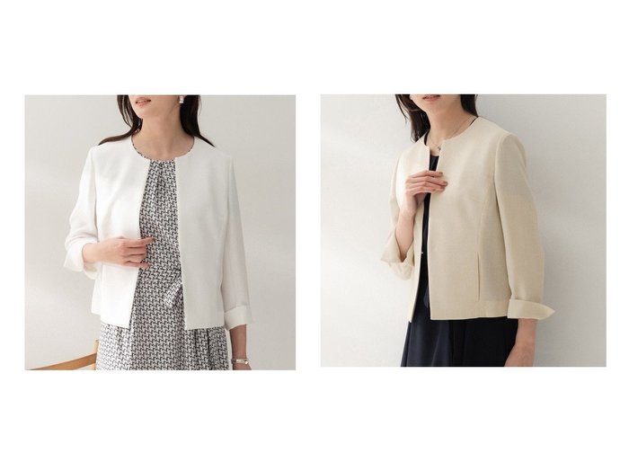 すっきりとしたシルエットと清涼感が魅力のミニマルジャケット UNTITLED(アンタイトル)の通販 おすすめ人気トレンドファッション通販アイテム インテリア・キッズ・メンズ・レディースファッション・服の通販 founy(ファニー) https://founy.com/ ファッション Fashion レディースファッション Fashion for Women アウター Coat / Outerwear Collection レディースジャケット・軽アウター Jackets おすすめ Recommended / Our Picks ジャケット Jacket, Outerwear スマート Smart, Elegant スリット Slit, Slit Detail フロント Front, Front Design ポケット Pocket, Pocket Detail 夏 Summer 春 Spring S/S・春夏 SS, Spring/Summer, Warm Season 洗える Machine Washable 羽織 Haori, Light Jacket |ID:crp329100000228058