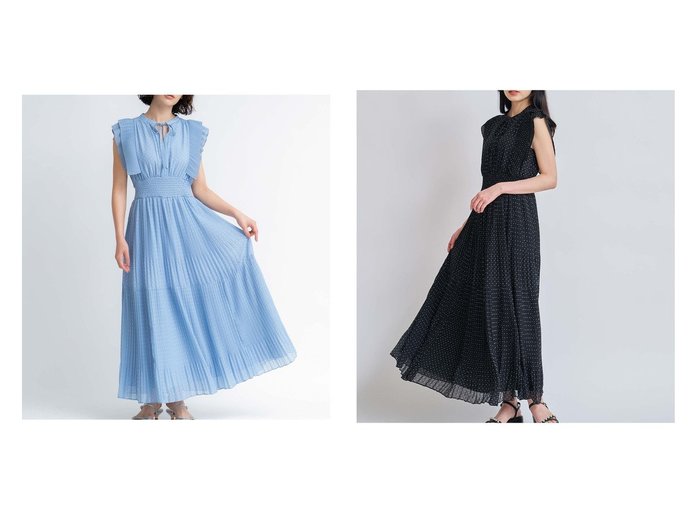 繊細なプリーツが華やかに揺れるドットワンピース Noela(ノエラ)通販 おすすめ人気トレンドファッション通販アイテム 人気、トレンドファッション・服の通販 founy(ファニー) ファッション Fashion レディースファッション Fashion for Women ワンピース Dresses シャーリング Shirring, Ruched フリル Frill, Ruffle プリーツ Pleats, Pleated ポケット Pocket, Pocket Detail リュクス Luxury, Elegant, High-End, Chic エレガント 上品 Elegant |ID:crp329100000228063