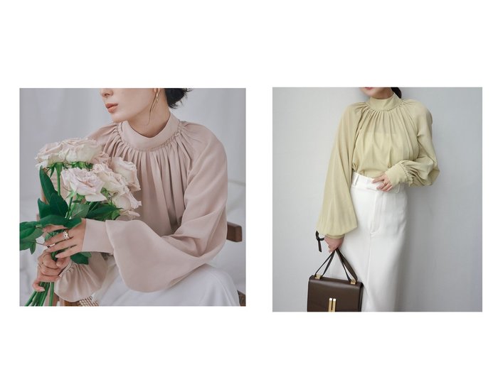 上品な透け感と立体的なタックが映えるキュプラコットンブラウス anuans(アニュアンス)通販 おすすめ人気トレンドファッション通販アイテム 人気、トレンドファッション・服の通販 founy(ファニー) ファッション Fashion レディースファッション Fashion for Women トップス・カットソー Cut & Sew Tops シャツ・ブラウス・オフィスカジュアル Elegant Blouses & Button-Ups インナー Innerwear キュプラ Cupro, Eco Fabric クラシック Classic, Timeless Style スタンド Stand Collar, Upright Stand パウダー Powder, Soft Tone フロント Front, Front Design モダン Modern, Contemporary 再入荷 Restock / Back in Stock 日本製 Made In Japan 夏 Summer エレガント 上品 Elegant |ID:crp329100000228065