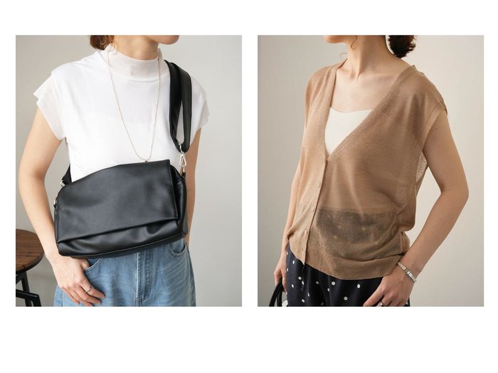 プチプライス　軽やかなサマーニットベストと上品フラップバッグで整える洗練デイリースタイル aquagarage(アクアガレージ)通販 おすすめ人気トレンドファッション通販アイテム インテリア・キッズ・メンズ・レディースファッション・服の通販 founy(ファニー) https://founy.com/ ファッション Fashion レディースファッション Fashion for Women バッグ Bags アウター Coat / Outerwear Collection トップス・カットソー Cut & Sew Tops ニット Knit Tops & Sweaters シャツ・ブラウス・オフィスカジュアル Elegant Blouses & Button-Ups ベスト&ジレ / 重ね着スタイル Vests & Gilets コンパクト Compact, Small Size 軽量 Lightweight, Ultra Light シンプル Simple, Minimal フェイクレザー Faux Leather, PU Leather フォルム Silhouette, Form フラップ Flap, Flap Pocket ポケット Pocket, Pocket Detail プチプライス・低価格 Affordable / Budget Price エレガント 上品 Elegant インナー Innerwear 春 Spring サマー Summer, Summer Style トレンド Trend, Trending Now バランス Balance, Style Balance ベスト Vest, Waistcoat リラックス Relax, Relaxed Fit ロング Long, Long-Length 送料無料 Free Shipping 夏 Summer |ID:crp329100000228076