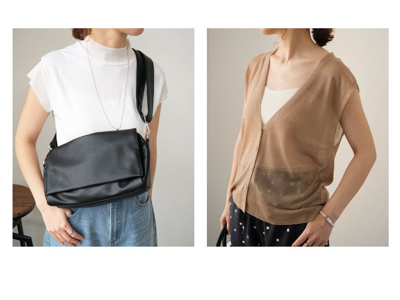 プチプライス　軽やかなサマーニットベストと上品フラップバッグで整える洗練デイリースタイル aquagarage(アクアガレージ)通販 おすすめ人気トレンドファッション通販アイテム インテリア・キッズ・メンズ・レディースファッション・服の通販 founy(ファニー) 　ファッション　Fashion　レディースファッション　Fashion for Women　バッグ　Bags　アウター　Coat / Outerwear Collection　トップス・カットソー　Cut & Sew Tops　ニット　Knit Tops & Sweaters　シャツ・ブラウス・オフィスカジュアル　Elegant Blouses & Button-Ups　ベスト&ジレ / 重ね着スタイル　Vests & Gilets　コンパクト　Compact, Small Size　軽量　Lightweight, Ultra Light　シンプル　Simple, Minimal　フェイクレザー　Faux Leather, PU Leather　フォルム　Silhouette, Form　フラップ　Flap, Flap Pocket　ポケット　Pocket, Pocket Detail　プチプライス・低価格　Affordable / Budget Price　エレガント 上品　Elegant　インナー　Innerwear　春　Spring　サマー　Summer, Summer Style　トレンド　Trend, Trending Now　バランス　Balance, Style Balance　ベスト　Vest, Waistcoat　リラックス　Relax, Relaxed Fit　ロング　Long, Long-Length　送料無料　Free Shipping　夏　Summer　|ID:crp329100000228076
