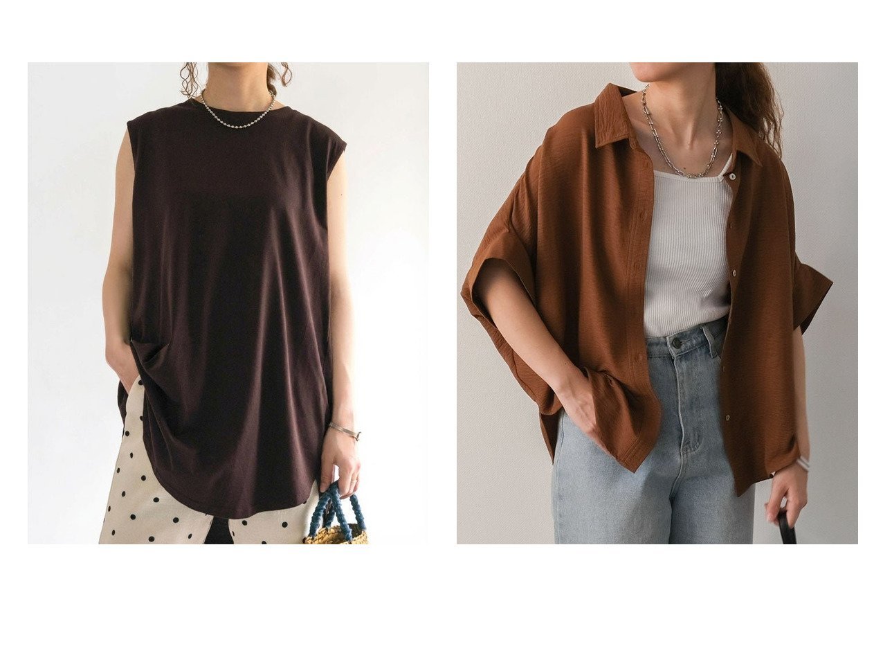 ドルマンシルエットの軽やかブラウスとゆったりカットソーで叶える抜け感ある大人のデイリースタイル aquagarage(アクアガレージ)通販 おすすめ人気トレンドファッション通販アイテム インテリア・キッズ・メンズ・レディースファッション・服の通販 founy(ファニー) 　ファッション　Fashion　レディースファッション　Fashion for Women　トップス・カットソー　Cut & Sew Tops　カットソー・ベーシックTシャツ　Cut-and-Sewn Tops / Stretch Tees & Basics　シャツ・ブラウス・オフィスカジュアル　Elegant Blouses & Button-Ups　カットソー　Cut and Sewn Top　シンプル　Simple, Minimal　チュニック　Tunic, Long Top　ノースリーブ　Sleeveless, No-Sleeve　ビッグ　Big, Oversized　プチプライス・低価格　Affordable / Budget Price　リラックス　Relax, Relaxed Fit　ロング　Long, Long-Length　ワイド　Wide, Wide Fit　ワーク　Workwear, Utility Style　夏　Summer　春　Spring　無地　Plain, Solid Color　インナー　Innerwear　バランス　Balance, Style Balance　ポケット　Pocket, Pocket Detail　送料無料　Free Shipping　おすすめ　Recommended / Our Picks　|ID:crp329100000228077