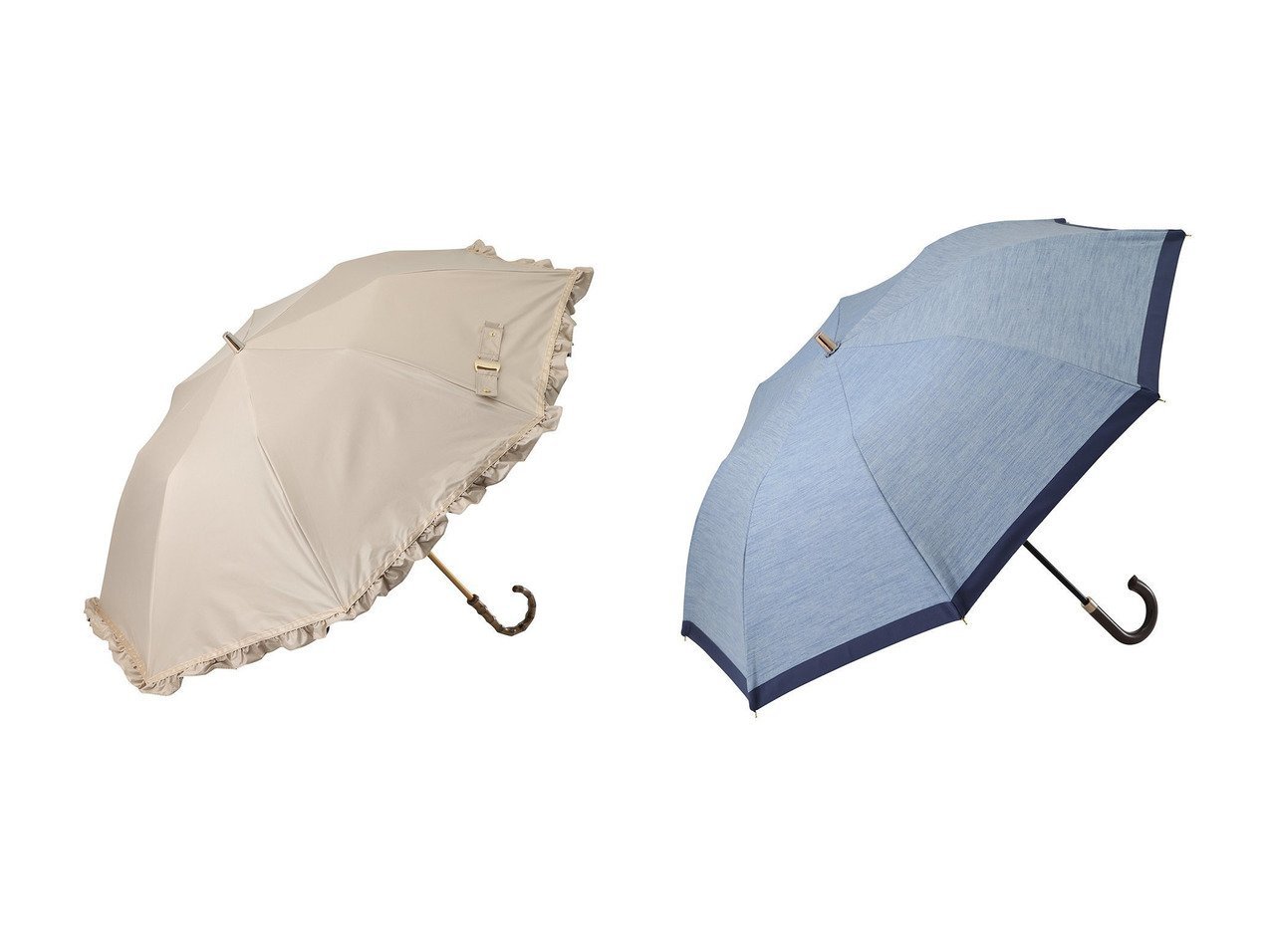 フリルの華やぎとデニムの抜け感で装いに映える折りたたみ傘コレクション Athena New York(アシーナ ニューヨーク)通販 おすすめ人気トレンドファッション通販アイテム インテリア・キッズ・メンズ・レディースファッション・服の通販 founy(ファニー) 　ファッション　Fashion　レディースファッション　Fashion for Women　レイングッズ・傘・晴雨兼用傘　Umbrellas & Rain Gear　エレガント 上品　Elegant　ニューヨーク　New York, NYC Style　ハンカチ　Handkerchief, Hanky　フリル　Frill, Ruffle　傘　Umbrella, Parasol　時計　Watch, Wristwatch　ベージュ系　Beige　ブルー系　Blue　|ID:crp329100000228081