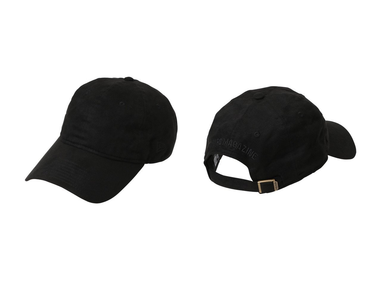 スエード調素材とオールブラックで洗練された別注ベースボールキャップ THIRD MAGAZINE(サードマガジン)通販 おすすめ人気トレンドファッション通販アイテム インテリア・キッズ・メンズ・レディースファッション・服の通販 founy(ファニー) 　ファッション　Fashion　レディースファッション　Fashion for Women　キャップ&ハット　Hats & Caps　キャップ　Cap, Baseball Cap　別注　Limited Edition, Custom Order　帽子　Hat, Headwear　A/W・秋冬　Autumn/Winter　ブラック系　Black　|ID:crp329100000228086