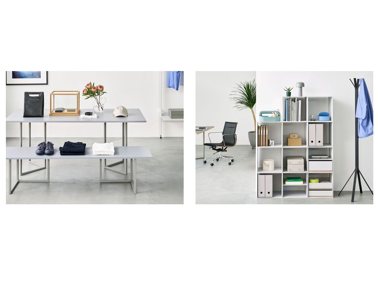 多用途に調和するインテリア家具 自在に使えるテーブルとレイアウト自由なシェルフセット stiiilll(スティール)通販 おすすめ人気トレンドファッション通販アイテム インテリア・キッズ・メンズ・レディースファッション・服の通販 founy(ファニー) 　シンプル　Simple, Minimal　テーブル　Table, Dining Table　フラット　Flat, Flat Shoes　送料無料　Free Shipping　ボックス　Boxy, Box Shape　ホーム・キャンプ・アウトドア・お取り寄せ　Home Living / Home & Lifestyle / Camping Gear / Outdoor Camping　家具・インテリア　Home Furniture & Interior. Stylish & Functional Living Spaces　テーブル　Dining, Coffee & Side Tables　ダイニングテーブル・食卓テーブル　Dining Tables　ホーム・キャンプ・アウトドア・お取り寄せ　Home Living / Home & Lifestyle / Camping Gear / Outdoor Camping　家具・インテリア　Home Furniture & Interior. Stylish & Functional Living Spaces　収納家具・キャビネット　Storage Furniture　シェルフ・オープンラック・収納棚　Open Shelf Rack　ホワイト系　White　グレー系　Gray　|ID:crp329100000228108