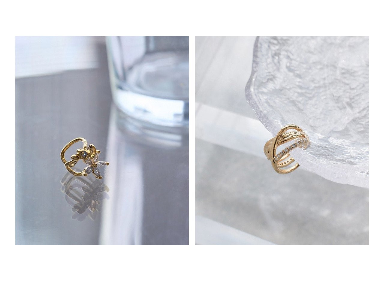 繊細な輝きで上品に彩るビジューイヤーカフ プチプライス、ピエロ(Pierrot)通販 おすすめ人気トレンドファッション通販アイテム インテリア・キッズ・メンズ・レディースファッション・服の通販 founy(ファニー) 　ファッション　Fashion　レディースファッション　Fashion for Women　送料無料　Free Shipping　アクセサリー　Fashion Accessories　イヤーカフ　Ear Cuffs　ガラス　Glass, Glassware　プチプライス・低価格　Affordable / Budget Price　モチーフ　Motif, Design Theme　エレガント 上品　Elegant　|ID:crp329100000228130