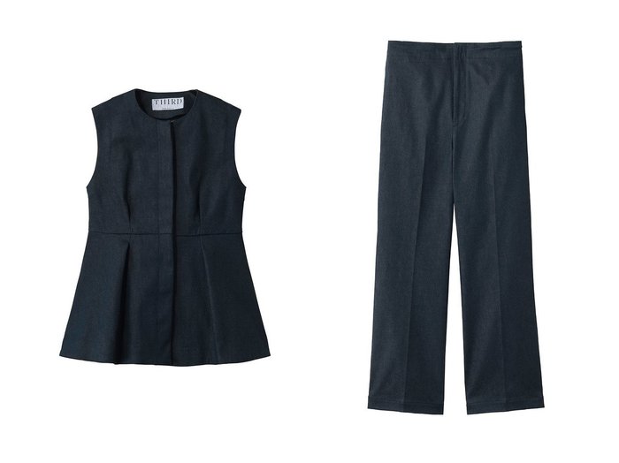 デニムライク素材で叶える大人のきれいめカジュアルパンツとペプラムブラウスの洗練コーデ提案 THIRD MAGAZINE(サードマガジン)通販 おすすめ人気トレンドファッション通販アイテム 人気、トレンドファッション・服の通販 founy(ファニー) ファッション Fashion レディースファッション Fashion for Women トップス・カットソー Cut & Sew Tops キャミソール&ノースリーブ Camisoles & Sleeveless Tops シャツ・ブラウス・オフィスカジュアル Elegant Blouses & Button-Ups パンツ Pants & Trousers ノースリーブ Sleeveless, No-Sleeve ペプラム Peplum, Flared Hem 新作・新入荷 New Arrivals / New In |ID:crp329100000228131