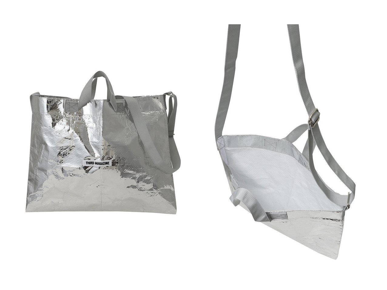 【THIRD MAGAZINE/サードマガジン】の2wayトートバッグ おすすめ人気トレンドファッション通販アイテム インテリア・キッズ・メンズ・レディースファッション・服の通販 founy(ファニー) 　ファッション　Fashion　レディースファッション　Fashion for Women　バッグ　Bags　シルバー　Silver, Metallic Silver　メタリック　Metallic, Shiny Finish　新作・新入荷　New Arrivals / New In　ゴールド系　Gold　|ID:crp329100000228134