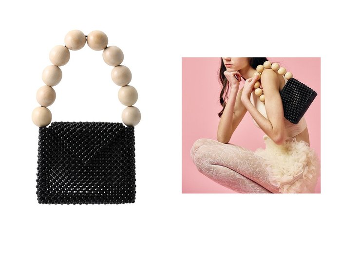 ウッドボールとビーズが映える遊び心と存在感を添えるハンドバッグ TOOS(トオス)通販 おすすめ人気トレンドファッション通販アイテム 人気、トレンドファッション・服の通販 founy(ファニー) ファッション Fashion レディースファッション Fashion for Women バッグ Bags ウッド Wooden Design パーティ Party, Party Style フォルム Silhouette, Form 新作・新入荷 New Arrivals / New In |ID:crp329100000228146