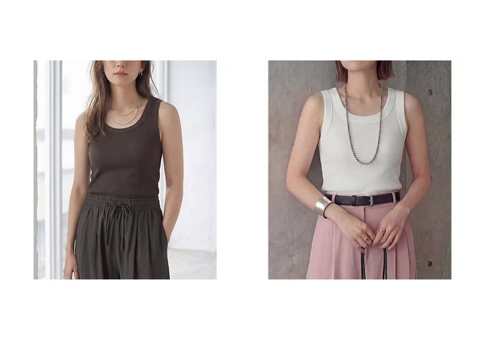 【STYLE DELI/スタイルデリ】の【Made in JAPAN】太めバインダーリブタンクトップ おすすめ人気トレンドファッション通販アイテム 人気、トレンドファッション・服の通販 founy(ファニー) 　ファッション　Fashion　レディースファッション　Fashion for Women　イエロー　Yellow　ストレート　Straight, Straight Cut　スリット　Slit, Slit Detail　タンク　Tank Top, Sleeveless Top　デコルテ　Décolleté, Neckline　定番　Standard, Basic Item　バランス　Balance, Style Balance　フィット　Fit, Slim Fit　フラット　Flat, Flat Shoes　ブラジャー　Bra, Lingerie　ベスト　Vest, Waistcoat　日本製　Made In Japan　エレガント 上品　Elegant　|ID:crp329100000228155