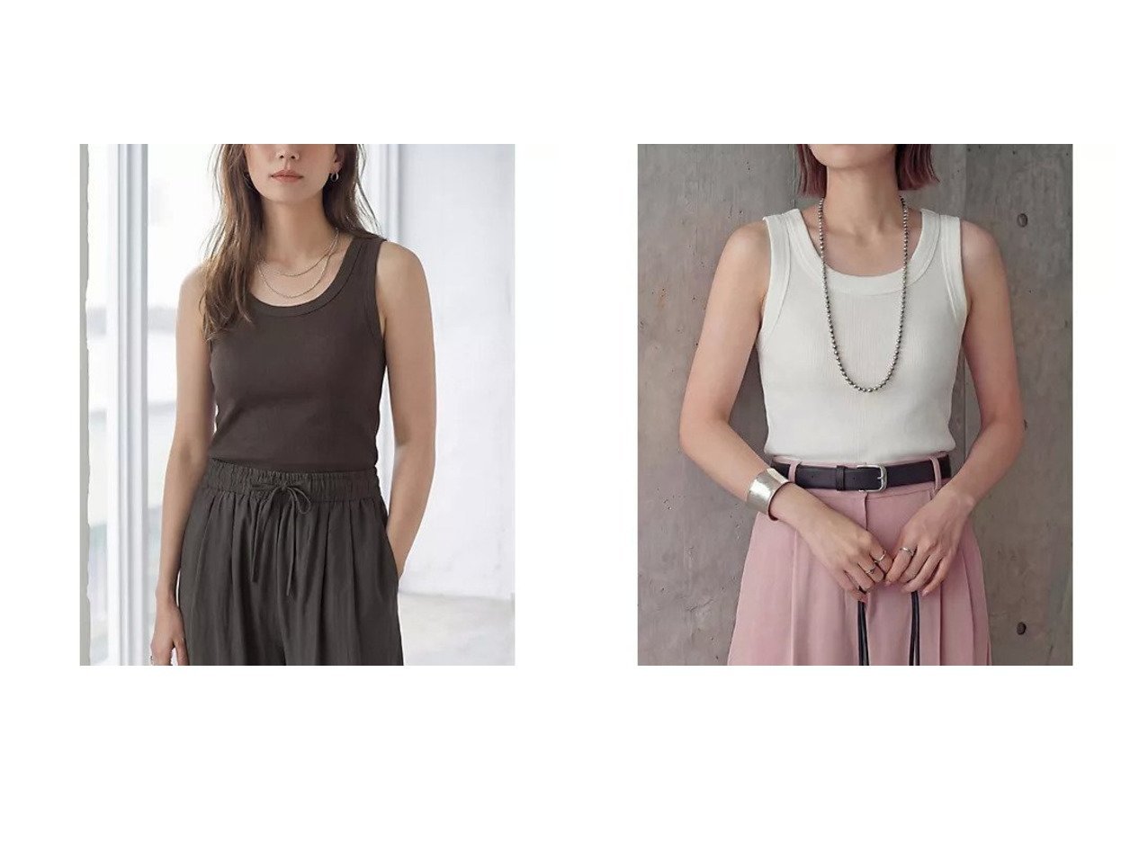 【STYLE DELI/スタイルデリ】の【Made in JAPAN】太めバインダーリブタンクトップ おすすめ人気トレンドファッション通販アイテム インテリア・キッズ・メンズ・レディースファッション・服の通販 founy(ファニー) 　ファッション　Fashion　レディースファッション　Fashion for Women　イエロー　Yellow　ストレート　Straight, Straight Cut　スリット　Slit, Slit Detail　タンク　Tank Top, Sleeveless Top　デコルテ　Décolleté, Neckline　定番　Standard, Basic Item　バランス　Balance, Style Balance　フィット　Fit, Slim Fit　フラット　Flat, Flat Shoes　ブラジャー　Bra, Lingerie　ベスト　Vest, Waistcoat　日本製　Made In Japan　エレガント 上品　Elegant　ブラック系　Black　ホワイト系　White　ベージュ系　Beige　グレー系　Gray　|ID:crp329100000228155