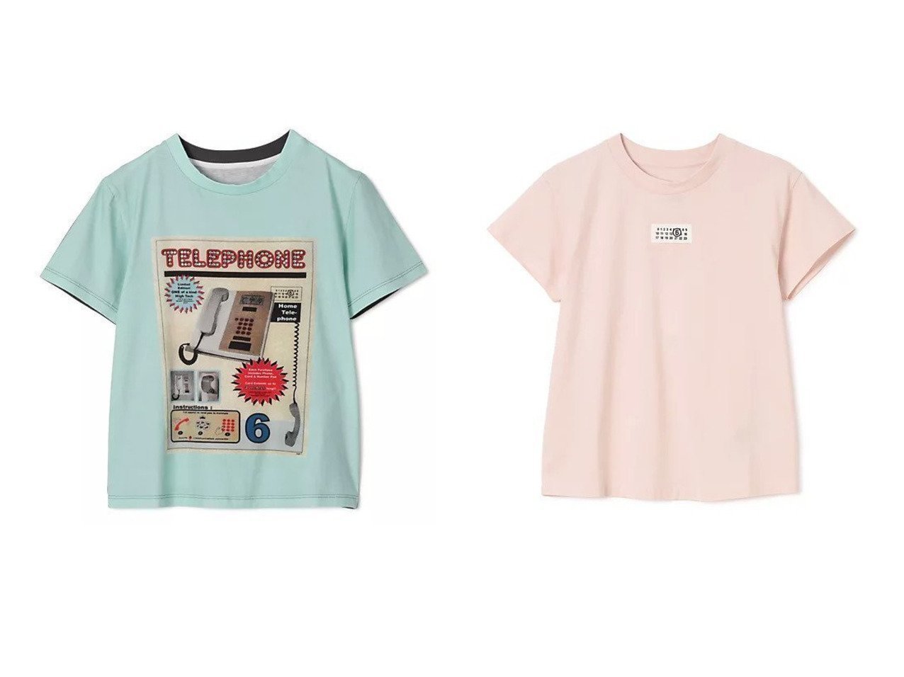 【視線を引き寄せるデザインと着心地を両立した半袖Tシャツコレクション】MM6 Maison Martin Margiela(エムエム6 メゾン マルタン マルジェラ) KEY ITEMS | 大人のトレンド・ルック インテリア・キッズ・メンズ・レディースファッション・服の通販 founy(ファニー) 　ファッション　Fashion　レディースファッション　Fashion for Women　トップス・カットソー　Cut & Sew Tops　シャツ・ブラウス・オフィスカジュアル　Elegant Blouses & Button-Ups　ロングTシャツ・Tシャツ　Longline T-Shirts & Tees　グラフィック　Graphic, Graphic Design　バランス　Balance, Style Balance　ビジュー　Bijou, Jewel-like Accent　ヴィンテージ　Vintage Style　今季　This Season, Current Season　洗える　Machine Washable　レッド系　Red　|ID:crp329100000228157