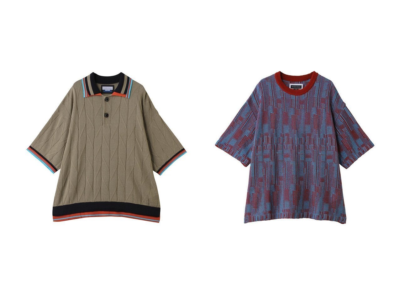 洗練された幾何学模様と配色ラインが際立つジオメトリックニット MAISON SPECIAL(メゾンスペシャル) KEY ITEMS | 大人のトレンド・ルック インテリア・キッズ・メンズ・レディースファッション・服の通販 founy(ファニー) 　ファッション　Fashion　レディースファッション　Fashion for Women　トップス・カットソー　Cut & Sew Tops　ニット　Knit Tops & Sweaters　カジュアルプルオーバー・ニットトップス　Pullovers & Knit Tops / Casual Pullovers　ユニセックス　Unisex, Genderless　シアー　Sheer, See-Through　フォルム　Silhouette, Form　リネン　Linen, Linen Fabric　夏　Summer　新作・新入荷　New Arrivals / New In　S/S・春夏　SS, Spring/Summer, Warm Season　ブラック系　Black　ベージュ系　Beige　オレンジ系　Orange　|ID:crp329100000228195