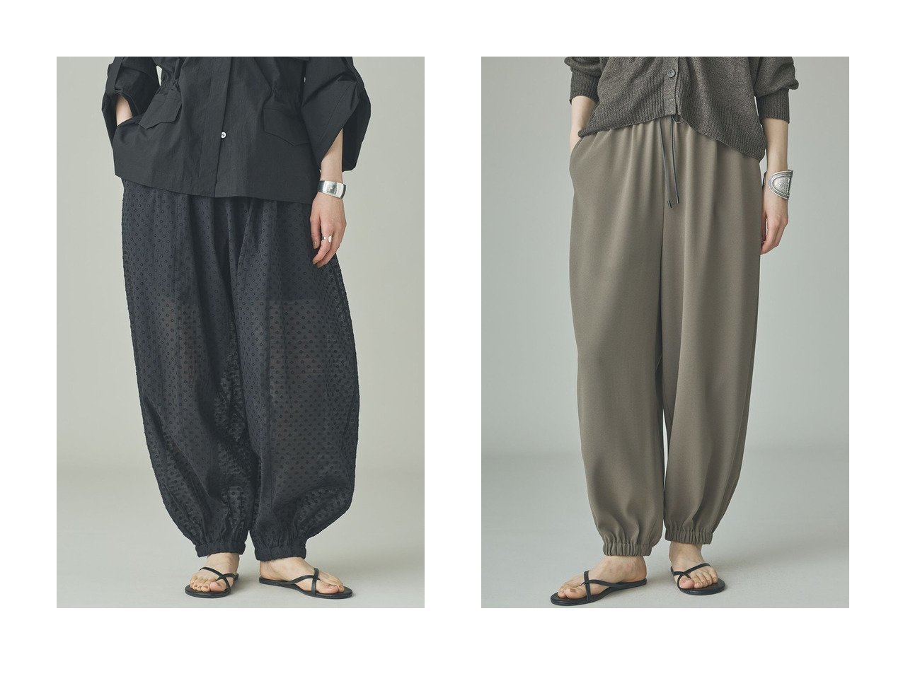 上品なドレープと繊細なドットが織りなす大人のリラックスバルーンパンツ Curensology(カレンソロジー) KEY ITEMS | 大人のトレンド・ルック インテリア・キッズ・メンズ・レディースファッション・服の通販 founy(ファニー) 　ファッション　Fashion　レディースファッション　Fashion for Women　パンツ　Pants & Trousers　インド　Indian Textile　エレガント 上品　Elegant　ギャザー　Gathered, Ruffled　シアー　Sheer, See-Through　ショート　Short, Short Length　ドット　Polka Dot, Dot Pattern　バルーン　Balloon, Balloon Silhouette　ペチコート　Petticoat, Underskirt　リラックス　Relax, Relaxed Fit　新作・新入荷　New Arrivals / New In　ホワイト系　White　ブラック系　Black　グリーン系　Green　|ID:crp329100000228206