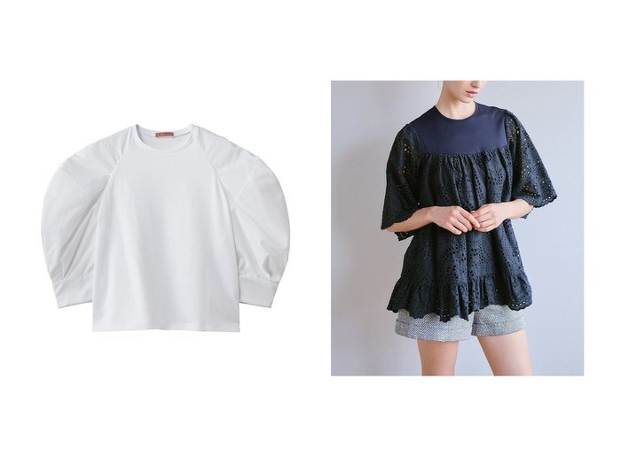 華やかなパフトップスと風を感じるLANIKAIレーストップ AMICA(アミカ) KEY ITEMS | 大人のトレンド・ルック 大人の最旬トレンドファッション＆コーディネート founy(ファウニー) ファッション Fashion レディースファッション Fashion for Women トップス・カットソー Cut & Sew Tops シャツ・ブラウス・オフィスカジュアル Elegant Blouses & Button-Ups ロングTシャツ・Tシャツ Longline T-Shirts & Tees カットソー・ベーシックTシャツ Cut-and-Sewn Tops / Stretch Tees & Basics カフス Cuff Design ショート Short, Short Length スリーブ Sleeve, Long Sleeve / Short Sleeve パターン Pattern, Design Print 切替 Switching, Contrast Panel 夏 Summer 新作・新入荷 New Arrivals / New In スカラップ Scallop, Scalloped Edge フェミニン Feminine, Girly ミックス Mix, Mixed Style リゾート Resort, Vacation Style リーフ Leaf, Botanical Leaf レース Lace, Lace Fabric 春 Spring S/S・春夏 SS, Spring/Summer, Warm Season |ID:crp329100000228242