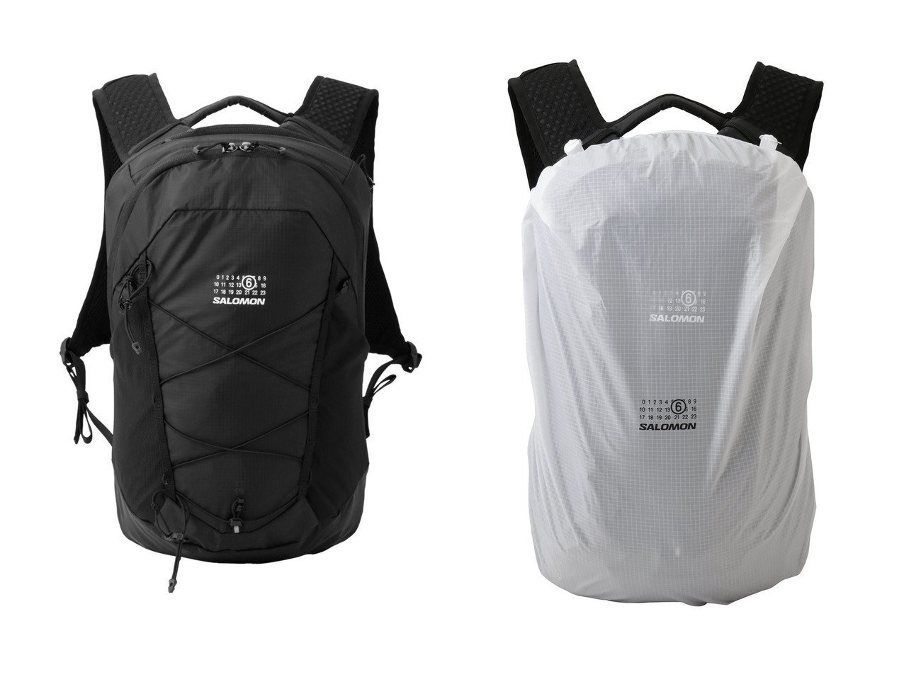 モードとアクティブな機能性が融合したSALOMONコラボバックパック MM6 Maison Martin Margiela(エムエム6 メゾン マルタン マルジェラ) KEY ITEMS | 大人のトレンド・ルック インテリア・キッズ・メンズ・レディースファッション・服の通販 founy(ファニー) 　ファッション　Fashion　レディースファッション　Fashion for Women　バッグ　Bags　ユニセックス　Unisex, Genderless　スマート　Smart, Elegant　ファブリック　Fabric, Textile　リュック　Backpack, Rucksack　新作・新入荷　New Arrivals / New In　軽量　Lightweight, Ultra Light　ホワイト系　White　ブラック系　Black　|ID:crp329100000228261