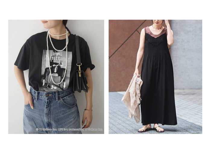 繊細なレースが紡ぐエレガンスと都会的なフォトTシャツで完成する洗練された大人カジュアル IENA(イエナ) KEY ITEMS | 大人のトレンド・ルック 大人の最旬トレンドファッション＆コーディネート founy(ファウニー) ファッション Fashion レディースファッション Fashion for Women ワンピース Dresses インナー Innerwear ジャケット Jacket, Outerwear プリント Print, Printed Pattern モノトーン Monotone, Black and White 人気 Popular, Best Seller 別注 Limited Edition, Custom Order 2026年 2026 2026春夏・S/S Spring/Summer 2026 SS26 エレガント 上品 Elegant キャミソール Camisole, Spaghetti Strap Top ケミカル Chemical, Chemical Wash バランス Balance, Style Balance レース Lace, Lace Fabric |ID:crp329100000228291