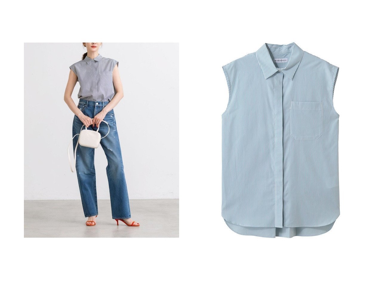肩先を美しく魅せる絶妙なカッティングが光るMY WEAKNESS(マイ ウィークネス)の洗練ノースリーブ|ID:crp329100000228312