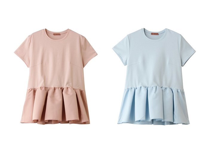 Tシャツの心地よさでドレスアップを叶えるAMICA(アミカ)の洗練バレリーナTシャツ KEY ITEMS | 大人のトレンド・ルック 大人の最旬トレンドファッション＆コーディネート founy(ファウニー) ファッション Fashion レディースファッション Fashion for Women トップス・カットソー Cut & Sew Tops シャツ・ブラウス・オフィスカジュアル Elegant Blouses & Button-Ups ロングTシャツ・Tシャツ Longline T-Shirts & Tees カットソー・ベーシックTシャツ Cut-and-Sewn Tops / Stretch Tees & Basics グログラン Grosgrain, Grosgrain Ribbon サテン Satin, Glossy Fabric ショート Short, Short Length スリーブ Sleeve, Long Sleeve / Short Sleeve バレエ Ballet, Ballet Style モダン Modern, Contemporary リラックス Relax, Relaxed Fit 人気 Popular, Best Seller 新作・新入荷 New Arrivals / New In |ID:crp329100000228314
