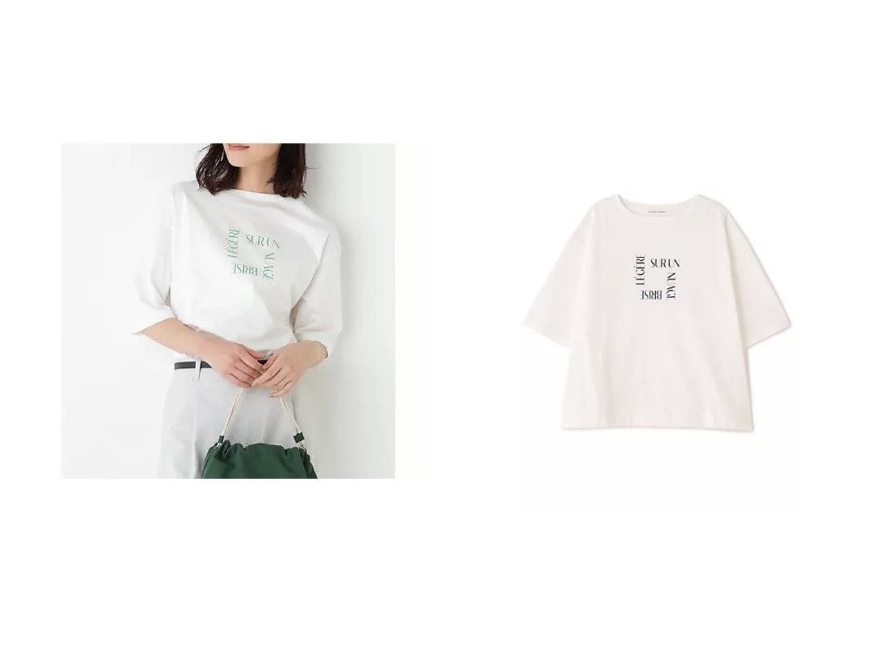 サステナブルな背景と心地よいリラクゼーションを纏う大人のロゴTシャツ HUMAN WOMAN(ヒューマンウーマン)|ID:crp329100000228481