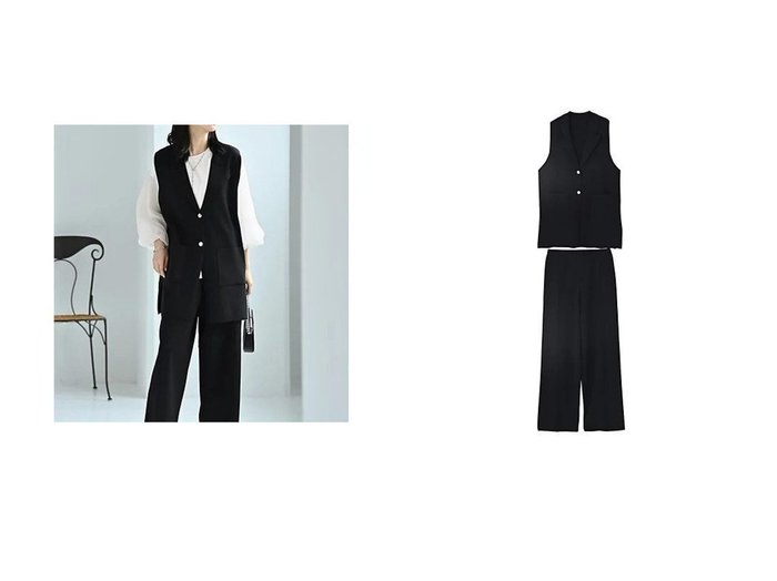 洗練されたハンサムな気品を纏うドライタッチニットベストセットアップ STYLE DELI(スタイルデリ) KEY ITEMS | 大人のトレンド・ルック 大人の最旬トレンドファッション＆コーディネート founy(ファウニー) ファッション Fashion レディースファッション Fashion for Women アウター Coat / Outerwear Collection トップス・カットソー Cut & Sew Tops ニット Knit Tops & Sweaters ベスト&ジレ / 重ね着スタイル Vests & Gilets インナー Innerwear シンプル Simple, Minimal スリット Slit, Slit Detail セットアップ Set-Up, Coordinated Outfit センター Center, Center Line 定番 Standard, Basic Item なめらか Smooth, Silky Texture ベスト Vest, Waistcoat リラックス Relax, Relaxed Fit おすすめ Recommended / Our Picks 夏 Summer エレガント 上品 Elegant |ID:crp329100000228487