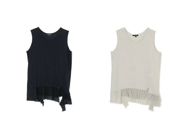 ヴィンテージの深みと躍動するフリルが描く、大人の遊び心 pas de calais(パドカレ) KEY ITEMS | 大人のトレンド・ルック 大人の最旬トレンドファッション＆コーディネート founy(ファウニー) ファッション Fashion レディースファッション Fashion for Women 2026年 2026 2026春夏・S/S Spring/Summer 2026 SS26 カットオフ Cut-Off Design タンク Tank Top, Sleeveless Top フリル Frill, Ruffle ヴィンテージ Vintage Style 洗える Machine Washable |ID:crp329100000228540