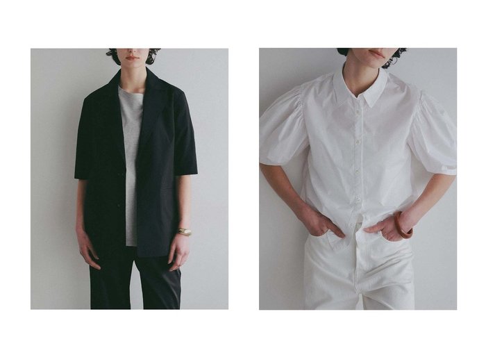 凛とした佇まいに宿る、ナチュラルな品格とモードなエッセンス HER.(ハー) KEY ITEMS | 大人のトレンド・ルック 大人の最旬トレンドファッション＆コーディネート founy(ファウニー) ファッション Fashion レディースファッション Fashion for Women トップス・カットソー Cut & Sew Tops シャツ・ブラウス・オフィスカジュアル Elegant Blouses & Button-Ups アウター Coat / Outerwear Collection レディースジャケット・軽アウター Jackets テーラードジャケット / 通勤・きれいめスタイル Tailored Jackets & Blazers インド Indian Textile ギャザー Gathered, Ruffled ショート Short, Short Length スリーブ Sleeve, Long Sleeve / Short Sleeve 新作・新入荷 New Arrivals / New In |ID:crp329100000228541