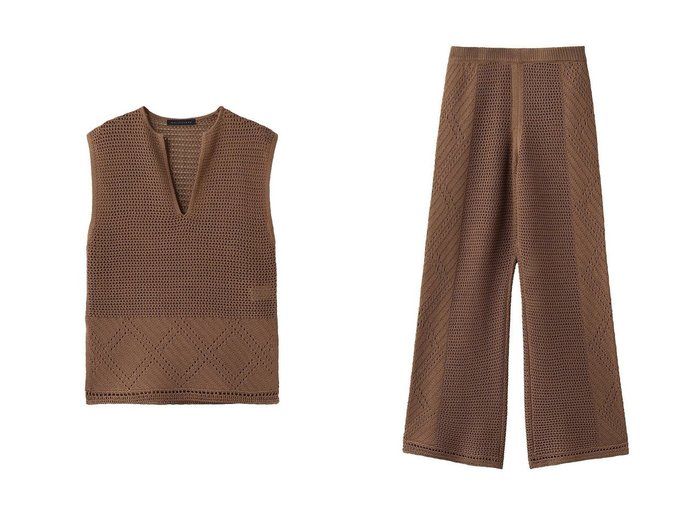 シルキーな光沢とメッシュの抜け感が織りなす、大人のための涼やかな「martinique」のセットアップコレクション マルティニーク(martinique) KEY ITEMS | 大人のトレンド・ルック 大人の最旬トレンドファッション＆コーディネート founy(ファウニー) ファッション Fashion レディースファッション Fashion for Women セットアップ Matching Sets レディースパンツ・ボトムス Pants & Trousers / Bottoms パンツ Pants & Trousers トップス・カットソー Cut & Sew Tops ニット Knit Tops & Sweaters カジュアルプルオーバー・ニットトップス Pullovers & Knit Tops / Casual Pullovers おすすめ Recommended / Our Picks アイレット Eyelet Lace エレガント 上品 Elegant キュプラ Cupro, Eco Fabric セットアップ Set-Up, Coordinated Outfit メッシュ Mesh, Net Fabric ワイド Wide, Wide Fit 夏 Summer 新作・新入荷 New Arrivals / New In |ID:crp329100000228579