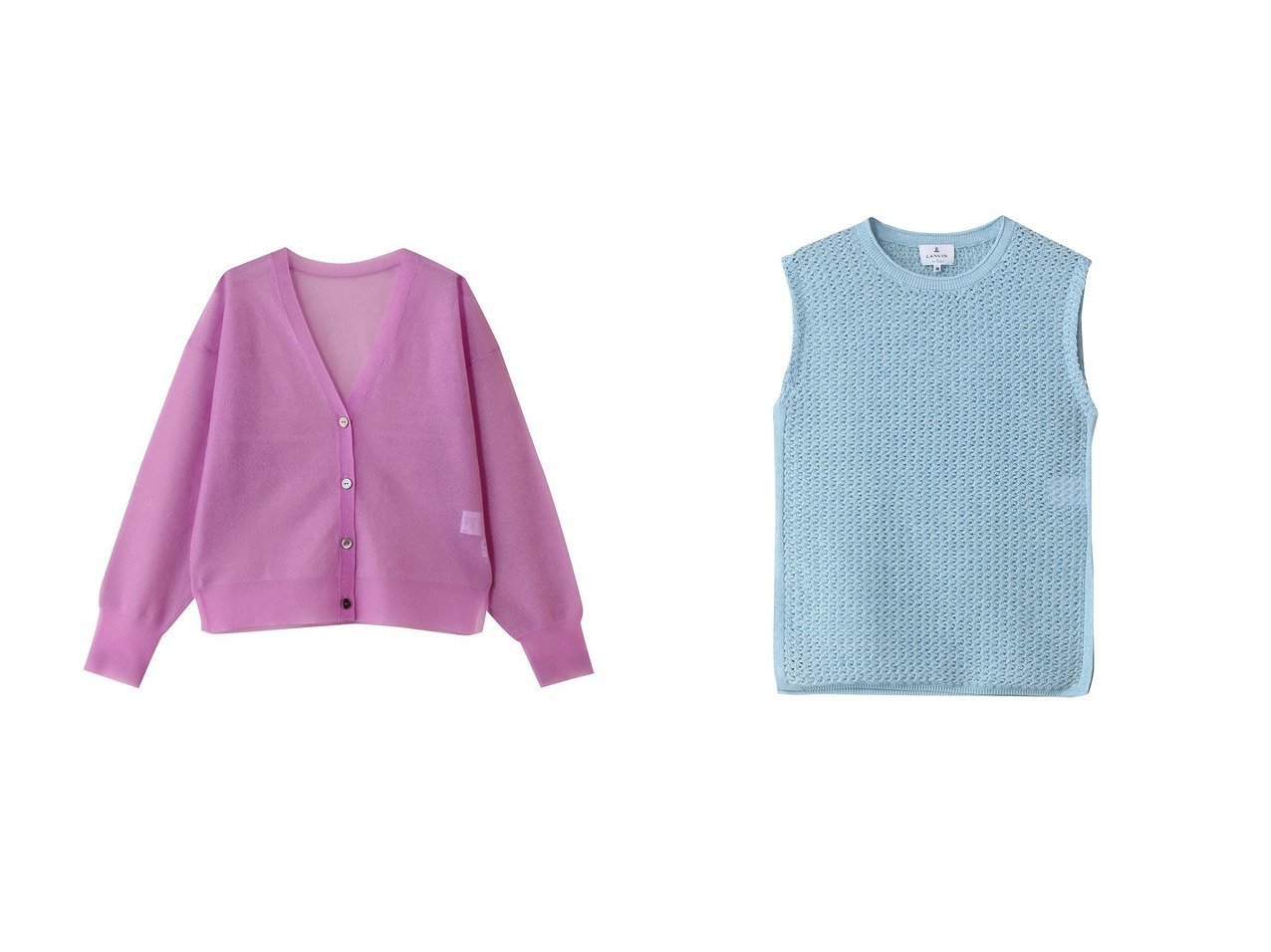 繊細なシアーの質感と美しいカッティングが夏の装いをモダンに更新する大人の洗練ニット LANVIN en Bleu(ランバン オン ブルー)|ID:crp329100000228644
