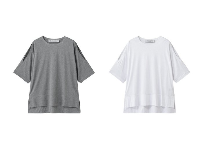 流れるようなショルダースリットと極上の落ち感が日常のTシャツスタイルをモダンに魅せる最旬カットソー Room no.8(ルームエイト) KEY ITEMS | 大人のトレンド・ルック 大人の最旬トレンドファッション＆コーディネート founy(ファウニー) ファッション Fashion レディースファッション Fashion for Women トップス・カットソー Cut & Sew Tops シャツ・ブラウス・オフィスカジュアル Elegant Blouses & Button-Ups ロングTシャツ・Tシャツ Longline T-Shirts & Tees カットソー・ベーシックTシャツ Cut-and-Sewn Tops / Stretch Tees & Basics なめらか Smooth, Silky Texture ショルダー Shoulder, Shoulder Strap ショート Short, Short Length シンプル Simple, Minimal スリット Slit, Slit Detail スリーブ Sleeve, Long Sleeve / Short Sleeve トレンド Trend, Trending Now ボトム Bottoms, Lower Wear 新作・新入荷 New Arrivals / New In |ID:crp329100000228670